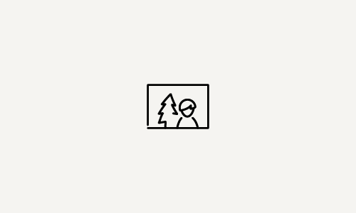 Line drawing of person with a tree